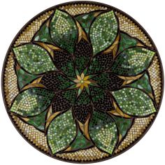 Depicting delicate tones of black, green, brown, and white, the fine artwork showcases a flower-patterned theme.
