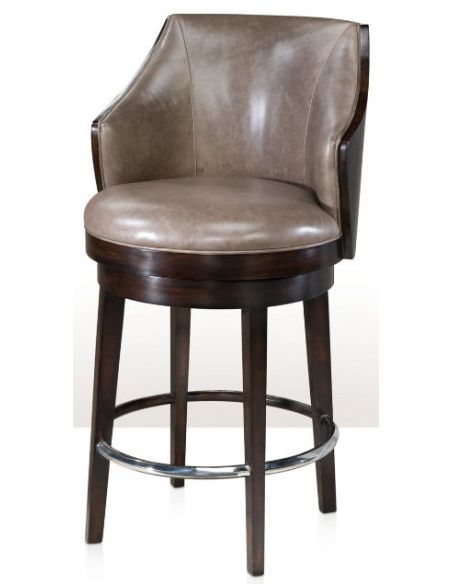 Modern leather bar stool
