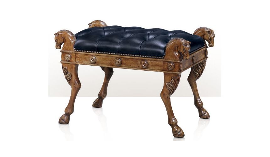 Luxury Leather & Upholstered Furniture Steed Stool