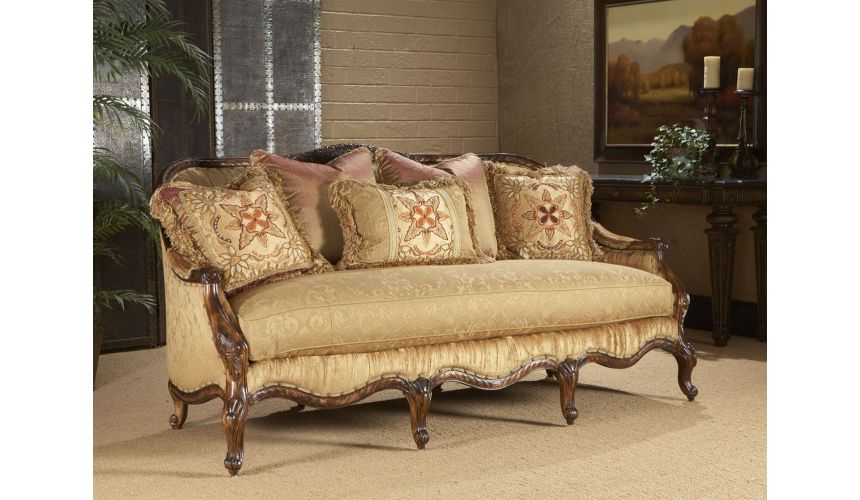 Luxury Leather & Upholstered Furniture Fancy Parlor Sofa