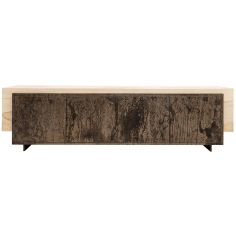With a natural pattern and texture, the meticulously constructed 4-doored cabinet is a fine addition to your living space. 2