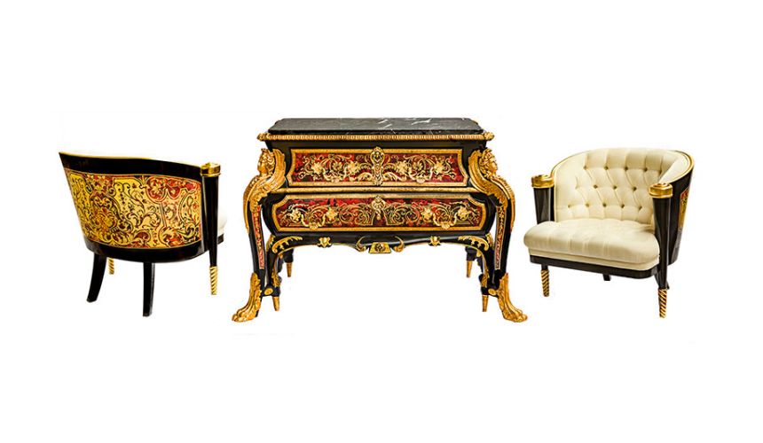 Chest of drawers King Louis collection boulle marquetry work