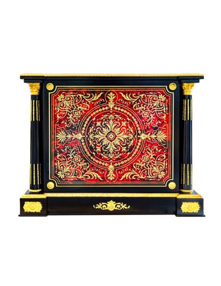 Exquisite Boulle marquetry work. This stunning high end executive desk from our King Louis Collection