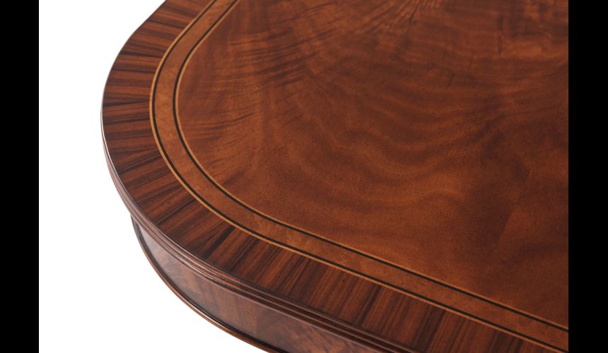 Extending dining table with self storing leaves. 6405-238