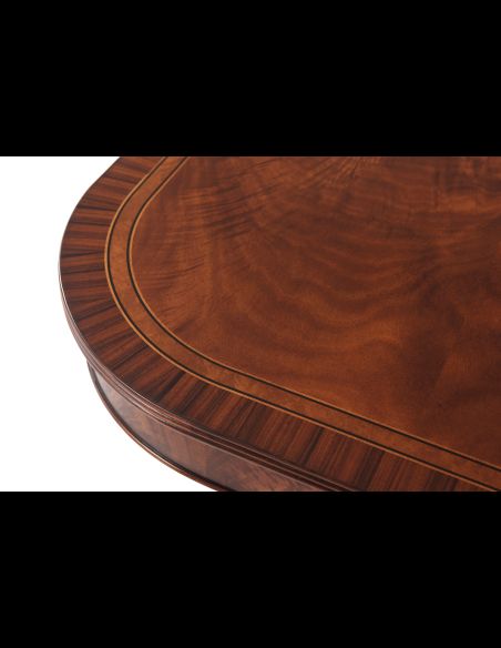 Extending dining table with self storing leaves. 6405-238