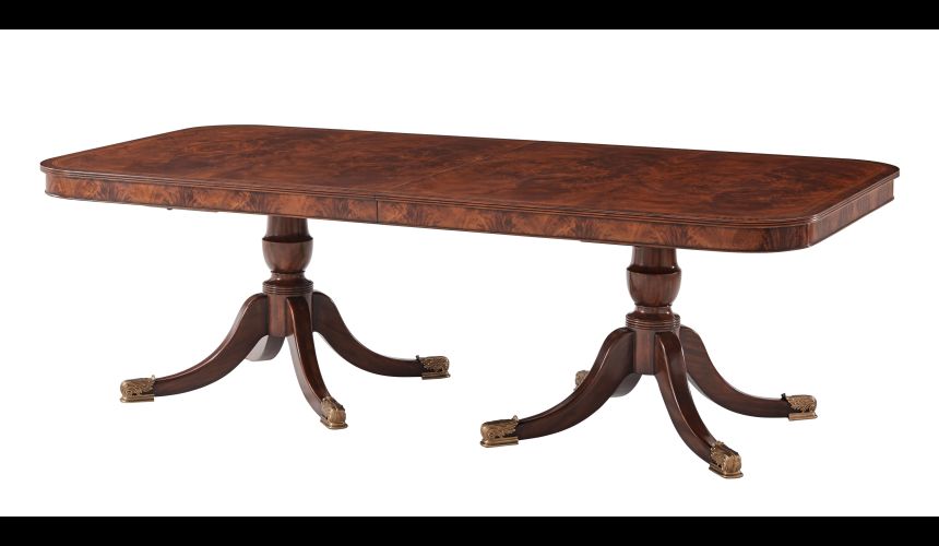 Extending dining table with self storing leaves. 6405-238