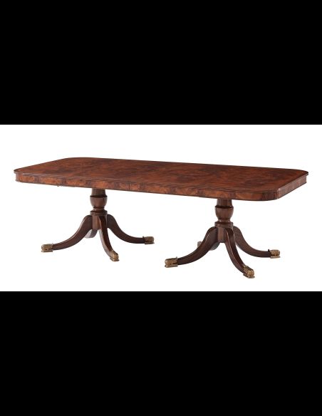Extending dining table with self storing leaves. 6405-238