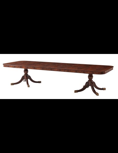 Extending dining table with self storing leaves. 6405-238