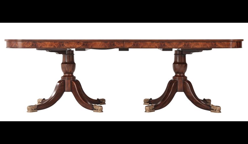 Extending dining table with self storing leaves. 6405-238