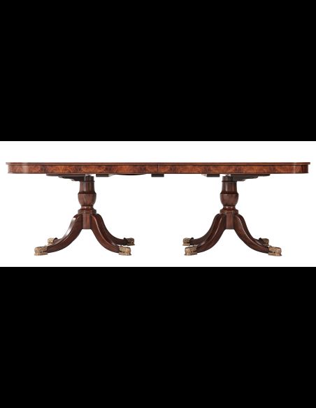 Extending dining table with self storing leaves. 6405-238