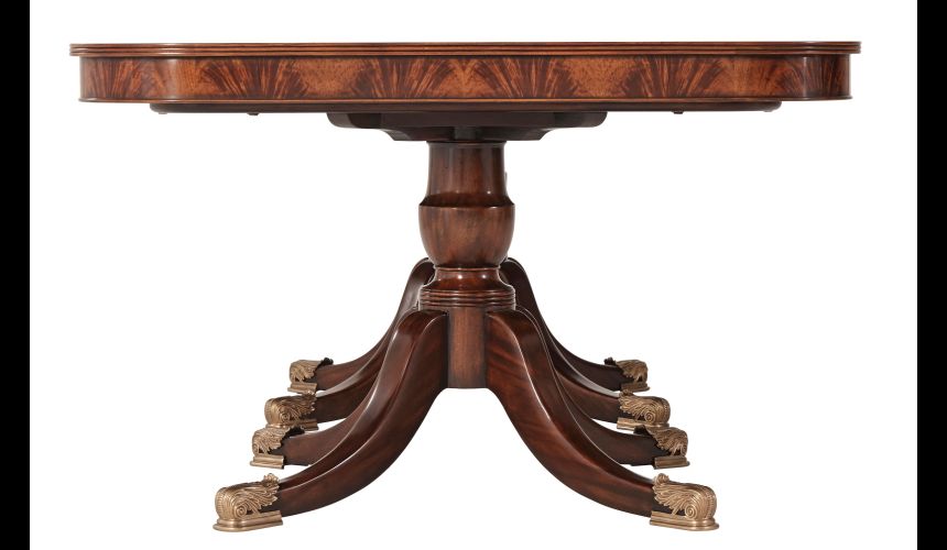 Extending dining table with self storing leaves. 6405-238