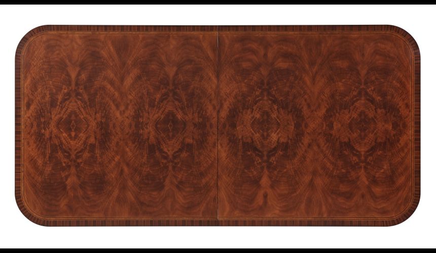 Extending dining table with self storing leaves. 6405-238