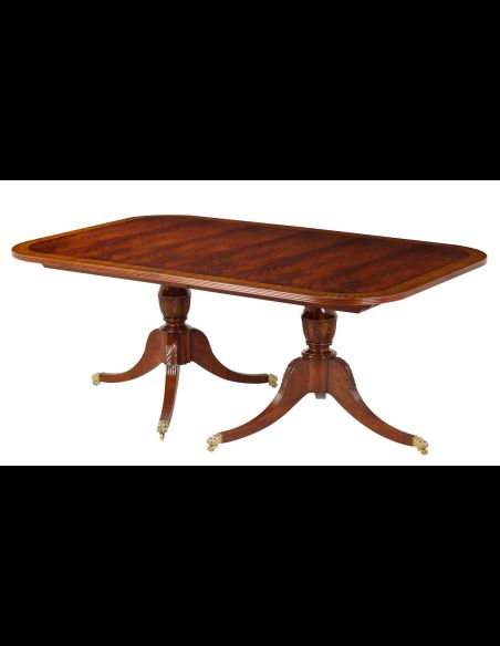 High End Dining Furniture Reeded Dining Table