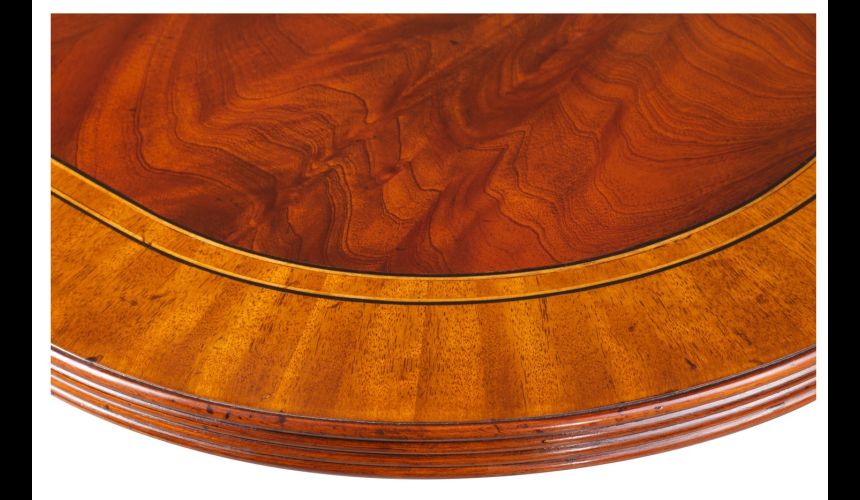 High End Dining Furniture Reeded Dining Table