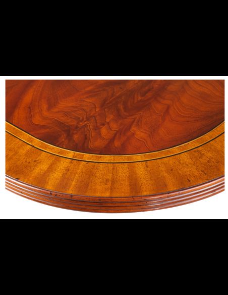 High End Dining Furniture Reeded Dining Table