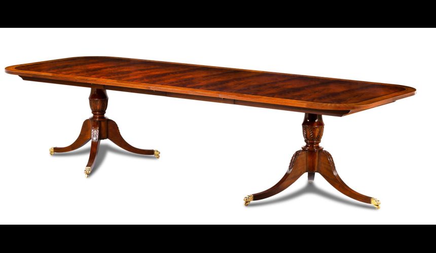 High End Dining Furniture Reeded Dining Table
