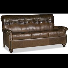 The sofa has leather patches made in the USA. It looks great and is great priced