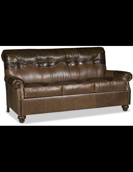 1 Leather patches sofa, USA made, Great looking and great price