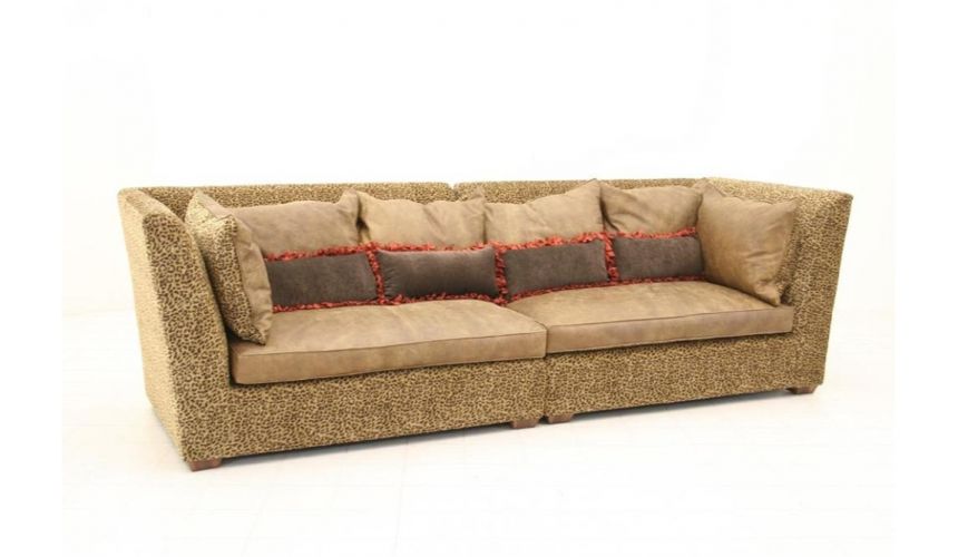 Luxury Leather & Upholstered Furniture Bobcat Fabric Sofa-sofa, chair, leather, fabric