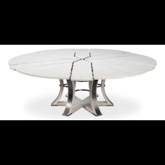 Large round table with self storing leaves 84