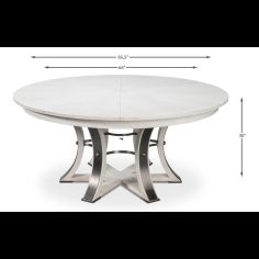 Large round table with self storing leaves 84 2