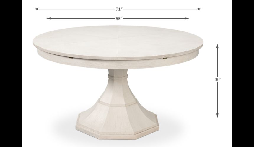 Giselle table adds a touch of tradition to the contemporary style