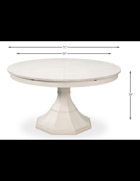 Giselle table adds a touch of tradition to the contemporary style