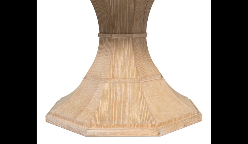 Bleached Oak stained quarter sawn oak expanding table