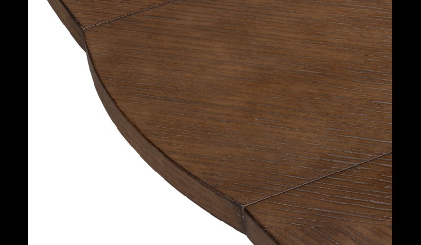 84 round to round extending table with self storing leaves