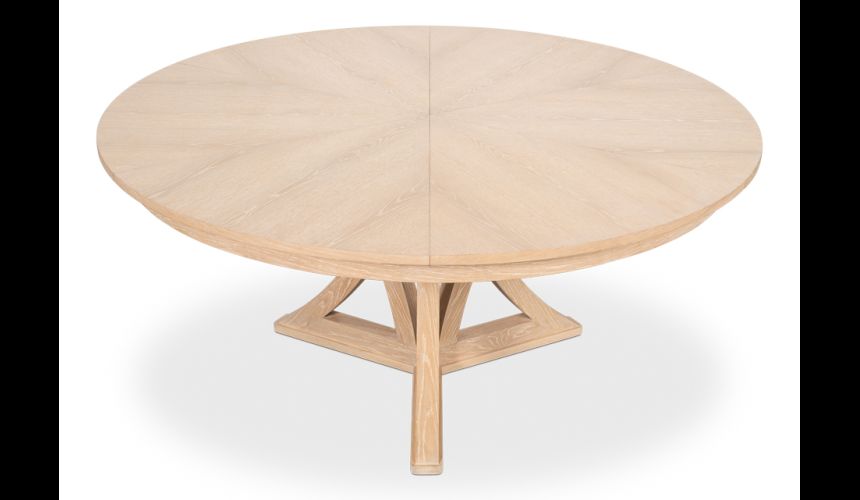 Casual Jupe Dining Table in Bleached Oak 84