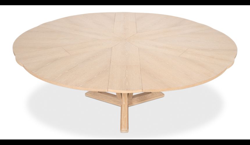 Casual Jupe Dining Table in Bleached Oak 84