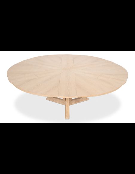 Casual Jupe Dining Table in Bleached Oak 84
