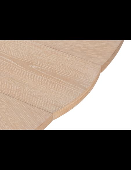 stylish and rustic expanding round-to-round shaped dining table