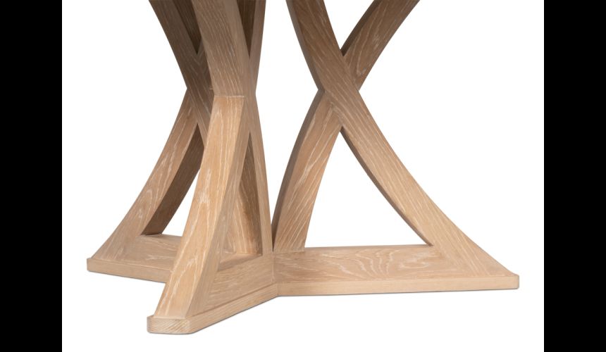 Casual Jupe Dining Table in Bleached Oak 84