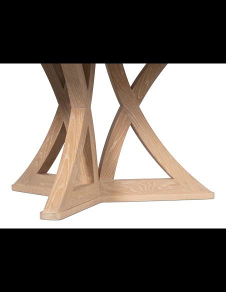 Casual Jupe Dining Table in Bleached Oak 84
