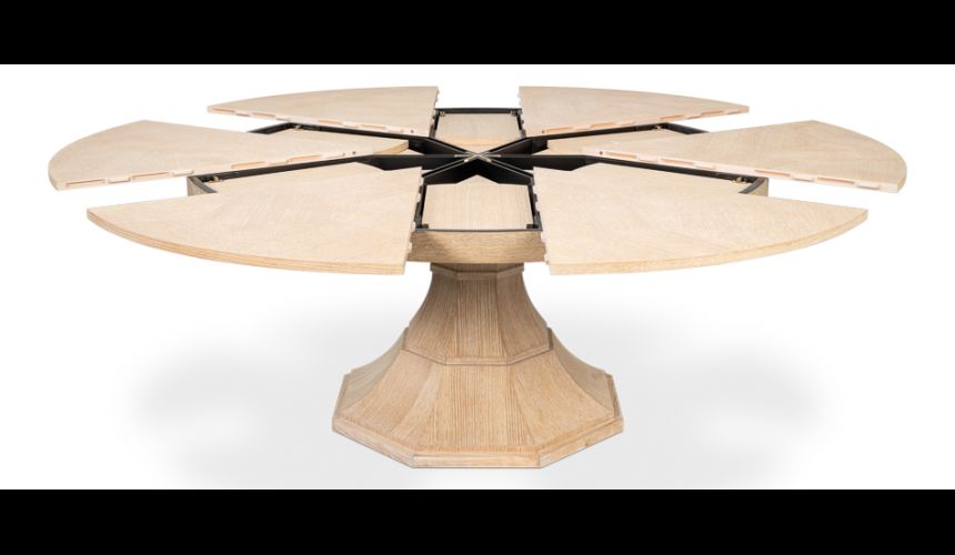 Bleached Oak stained Jupe expanding table 71