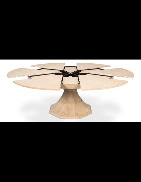 Bleached Oak stained Jupe expanding table 71