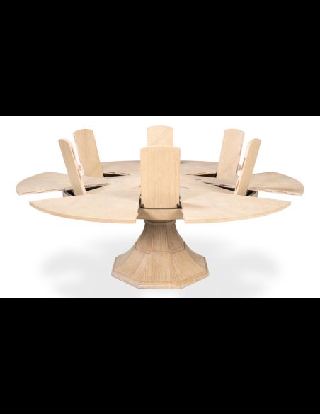 Bleached Oak stained Jupe expanding table 71