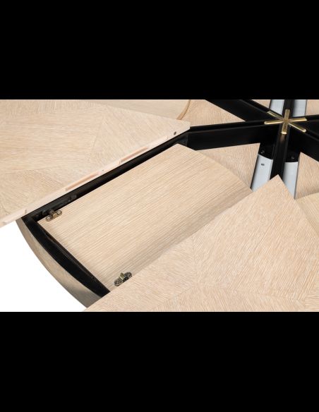 Bleached Oak stained Jupe expanding table 71