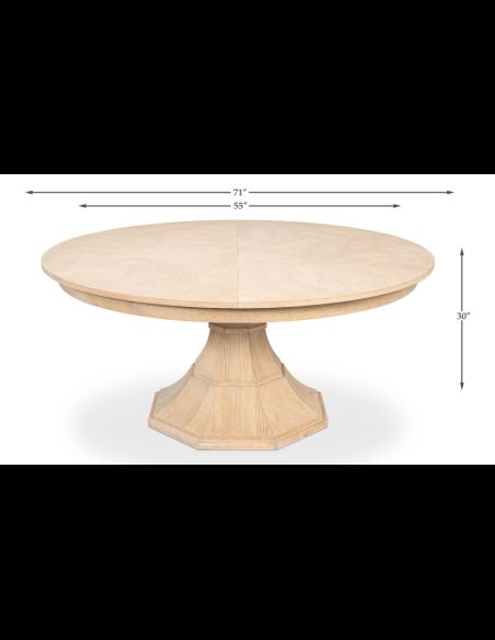 Bleached Oak stained Jupe expanding table 71