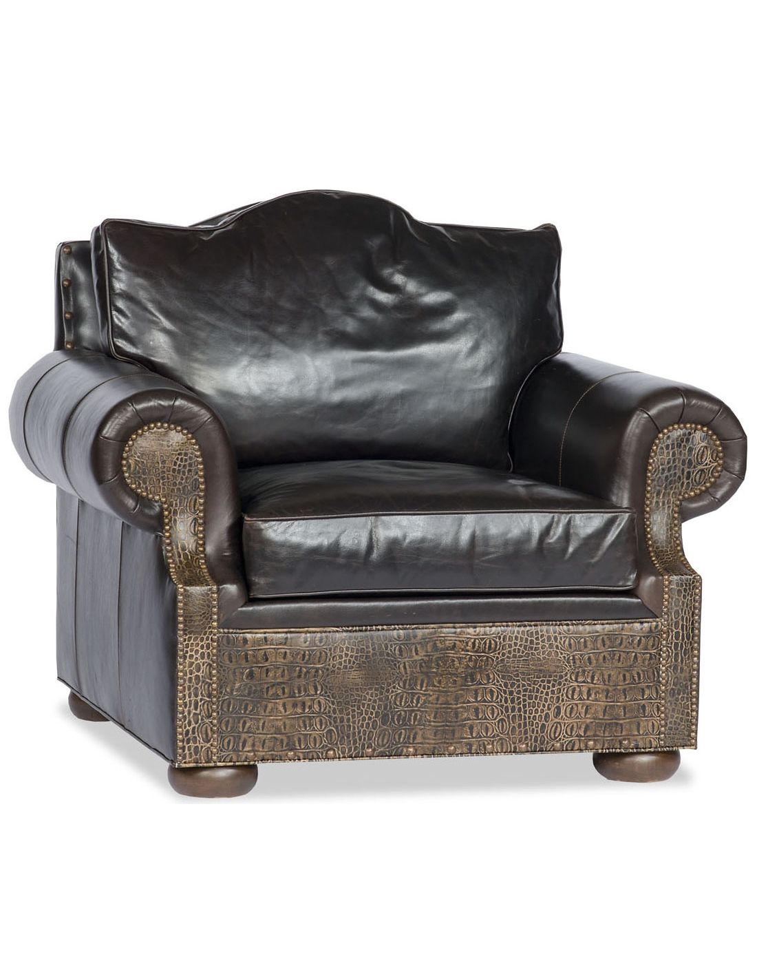 Comfy Leather Chair Two Tone, Big Comfy Leather Chair