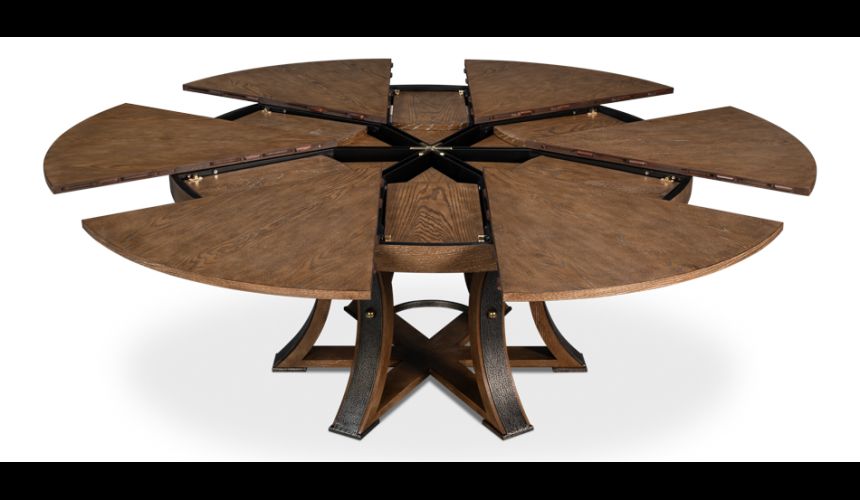 Round to round medium size table in Light Mink...