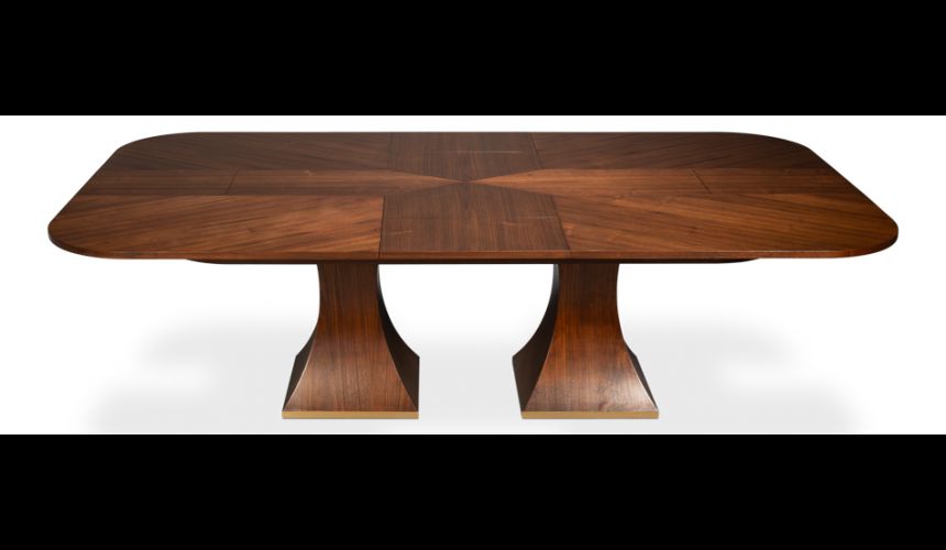 Rectangular expandable Jupe table