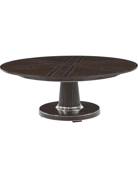 Jupe dining table, available in a dark stain