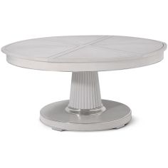 contemporary white stain Jupe round-to-round dining table 2