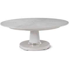 contemporary white stain Jupe round-to-round dining table