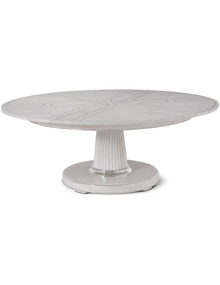 contemporary white stain Jupe round-to-round dining table