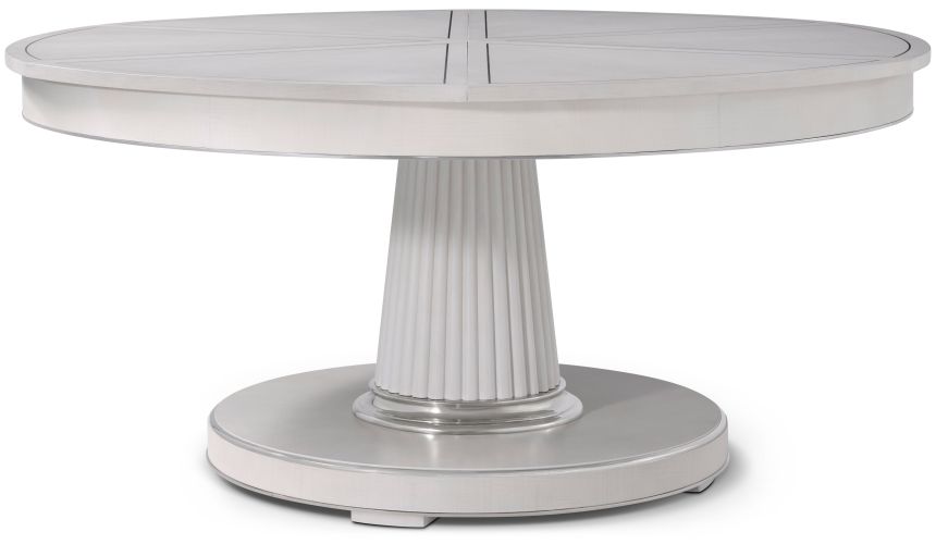 contemporary white stain Jupe round-to-round dining table