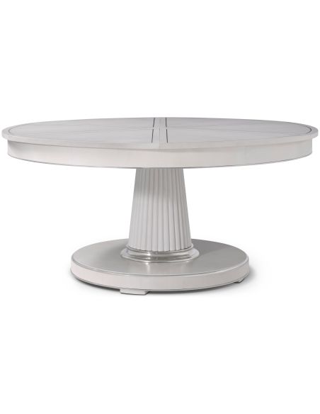 contemporary white stain Jupe round-to-round dining table