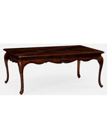 Antique Rectangular Coffee Table with mahogany finishing